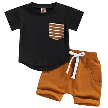 Mubineo Infant Toddler Baby Boy Summer T Shirt Shorts Outfits Short Sleeve Tee Tops Clothes Set