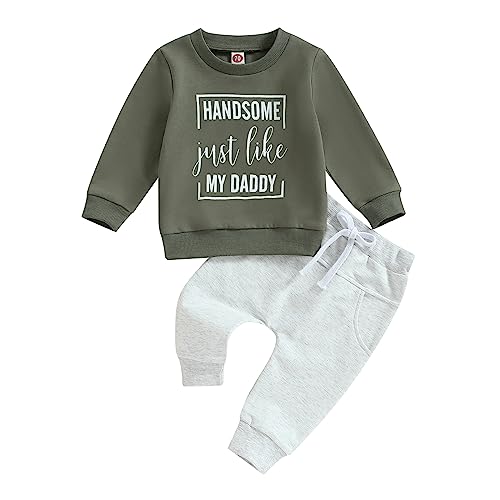 Toddler Baby Mama's Boy Clothes Long Sleeve Sweatshirts Jogger Pant Newborn Boys 2 Piece Outfits Fall Winter