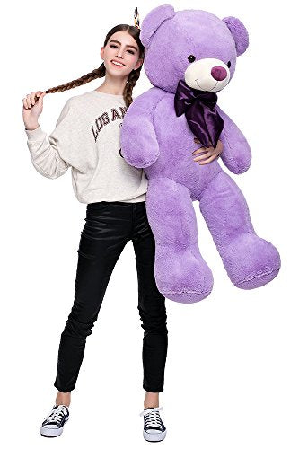 MaoGoLan Giant Big Teddy Bear 4 Feet 47 inch Life Size Tan Plush Bear Brown Stuffed Animal for Children Boyfriend