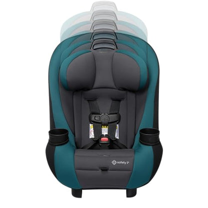 Safety 1st Ellaris 3-in-1 Convertible Car Seat, Slim Fit Design, Rear & Forward-Facing, 5-Position Headrest, 3-Across Fit, Travel-Friendly with Machine-Washable Seat Pad, Peacock Blue