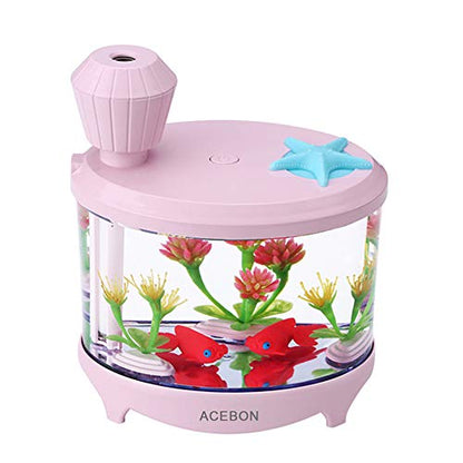 Portable Mini Humidifier, 460ml Cool Mist Small Humidifier, USB Quiet Operation Desktop Humidifiers for Baby Bedroom Travel Office Home, 2 Mist Modes (White)