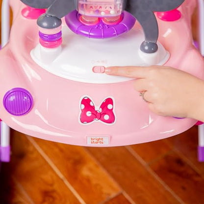 Bright Starts JuneBerry Walk-A-Bout Baby Walker and Entertainer, Removeable Floor Toy, with Easy Fold Frame for Storage, Ages 6 Months +