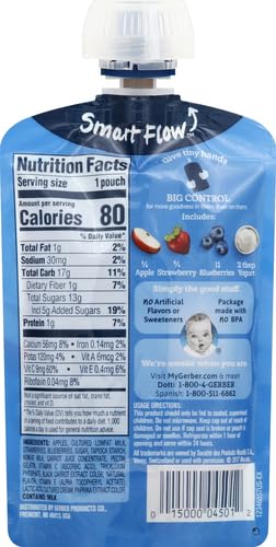 Gerber Baby Food Toddler Apple Pear Peach, 3.5 Oz Pouch