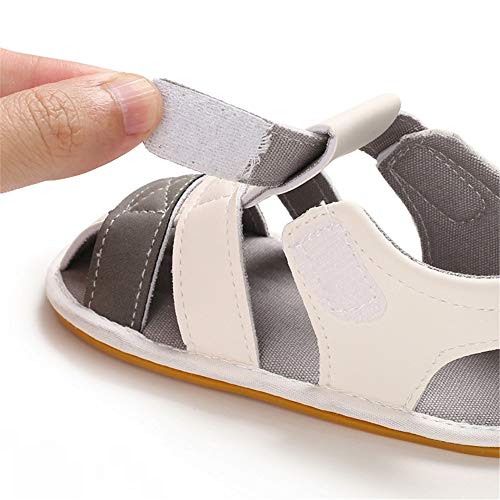E-FAK Baby Boys Girls Summer Sandals Outdoor Beach Anti-Slip Rubber Soft Sole Newborn Toddler First Walker Shoes
