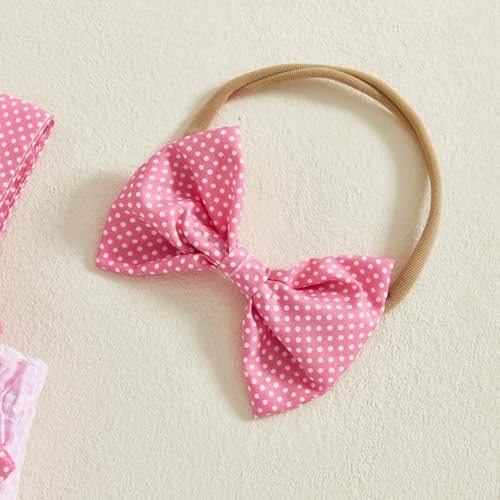 Boho Baby Girl Clothes Summer Toddler Tank Romper Sleeveless Bowknot Ruffle Overalls Jumpsuit Shorts With Headband