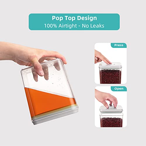 Ankou Formula Container - 1700ml Airtight Formula Dispenser One Button Handy Milk Powder Container BPA-Free Storage Containers with Scoop and Scraper Transparent 730g