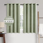 MIULEE 100% Blackout Linen Textured Curtains for Bedroom Solid Thermal Insulated Natural Beige Grommet Room Darkening Curtains & Drapes Luxury Decor for Living Room Nursery 52 x 84 Inch (2 Panels)