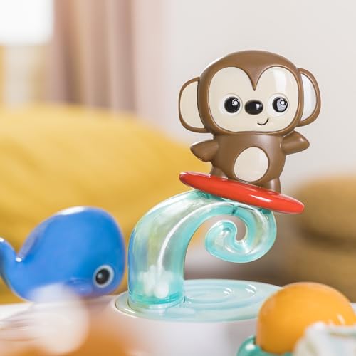 Bright Starts Around We Go 2-in-1 Baby Walker, Discovery Activity Center and Table, Tropic Coral, Ages 6 Months+