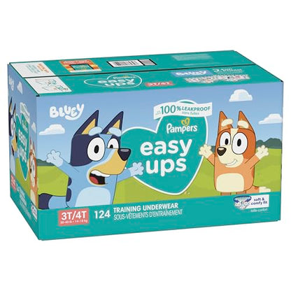 Pampers Training Pants - Easy Ups Boys & Girls Bluey - Size 4T-5T, 104 Count, Children's Potty Underwear (Packaging May Vary)