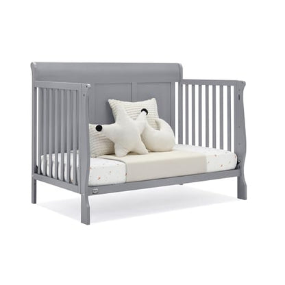 Delta Children Simmons Kids Carter 6-in-1 Convertible Crib - Greenguard Gold Certified, Black Ebony