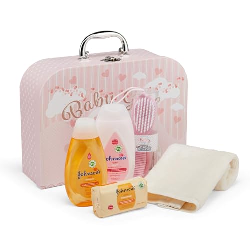 Baby Box Shop Baby Shower Gifts for Girl, Newborn Essentials in a Pink Baby Girl Hamper for New Born