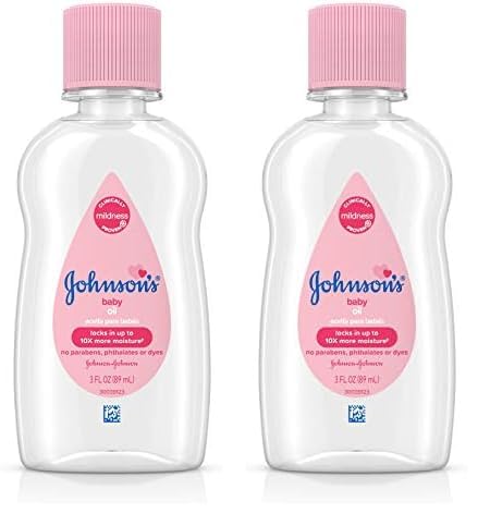 Johnson's Baby Oil, Pure Mineral Oil to help Prevent Moisture Loss for baby, Kids & Adults, Gentle & Soothing Baby Massage Oil for Dry Skin Relief, Original Scent, 14 fl. oz(Pack of 6)