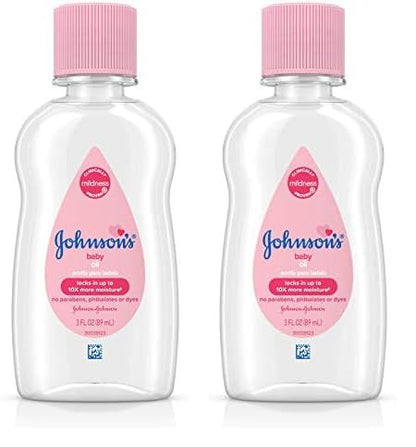 Johnson's Baby Oil, Pure Mineral Oil to help Prevent Moisture Loss for baby, Kids & Adults, Gentle & Soothing Baby Massage Oil for Dry Skin Relief, Original Scent, 14 fl. oz(Pack of 6)