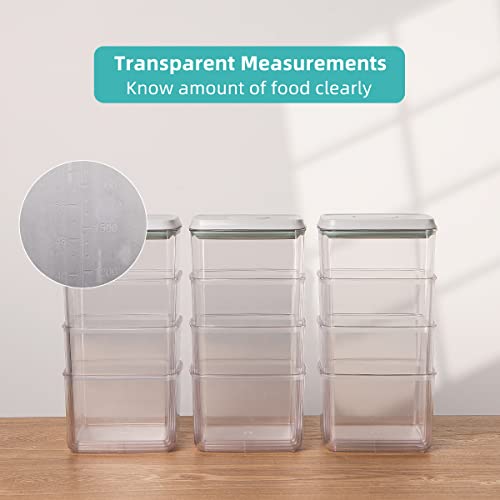 Ankou Formula Container - 1700ml Airtight Formula Dispenser One Button Handy Milk Powder Container BPA-Free Storage Containers with Scoop and Scraper Transparent 730g