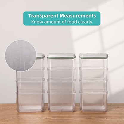 Ankou Formula Container - 1700ml Airtight Formula Dispenser One Button Handy Milk Powder Container BPA-Free Storage Containers with Scoop and Scraper Transparent 730g