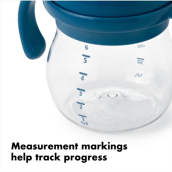 OXO Tot Transitions Soft Spout Sippy Cup with Removable Handles - 6 oz. - Blossom