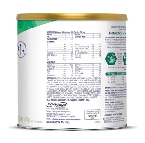 Enfamil Prosobee Plant based Baby Formula, for Sensitive Tummies, Soy-based Plant Sourced Protein, Vitamins for Immune Support, Lactose-free, Milk free, Gluten free, 20.9 Oz Can