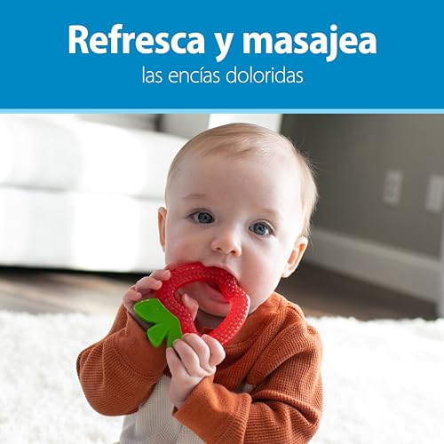 Dr. Brown's AquaCool Water-Filled Baby Teether, Cools & Massages Sore Gums, BPA Free, Pineapple and Apple, 2 Pack, 3m+