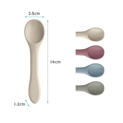 Vicloon Silicone Baby Feeding Spoons - 7 PCS First Stage for Infants, Ultra-Durable & Chewproof, Dishwasher Safe Baby Utensils