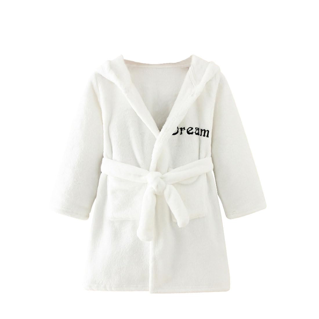 Toddlers Kids Hooded Robe Boys Girls Soft Flannel Bathrobes Pajamas Plush Robe