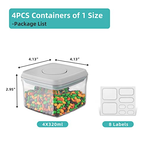 Ankou Formula Container - 1700ml Airtight Formula Dispenser One Button Handy Milk Powder Container BPA-Free Storage Containers with Scoop and Scraper Transparent 730g