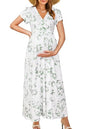 OUGES Maternity Maxi Dress Wrap V Neck Baby Shower Pregnancy Dresses for Photoshoot