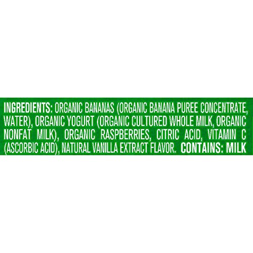 Gerber Organic Baby Food Pouches, Toddler, Banana Raspberry Yogurt Vanilla, 3.5 Ounce (Pack of 12)