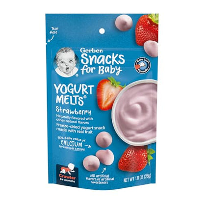 Gerber Baby Snacks Yogurt Melts, Strawberry, 1 Ounce (Pack of 7)