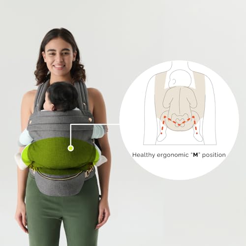 Ergonomic Baby Carrier for Newborns to Toddlers (7-35 lbs) with Adjustable Straps and Belt Bag – Comfortable, Versatile, and Stylish Babywearing Solution