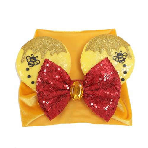 JIAHANG Baby Leopard Bows Turban Knotted Head Wraps, Hair Bows Headbands Stretchy Hair bands for Infant Toddlers Girls (pink leopard)