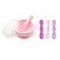 Bumkins Baby Bowls, Disney Minnie Mouse Silicone Baby Feeding Set, Suction Bowls for Baby and Toddler with Spoon, First Feeding Set, Platinum Silicone Bowl for Babies 4 Months