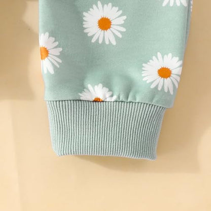 AMAWMW Infant Baby Girl Clothes Long Sleeve Loose Sweatshirts Pockets Pants Headband Outfits Fall Winter Spring Gift