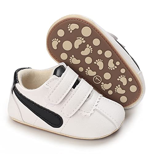 Clowora Baby Boys Girls Shoes Non-Slip Rubber Sole Sneakers Infant First Walking Toddler Crib Shoes Newborn Loafers Flats.