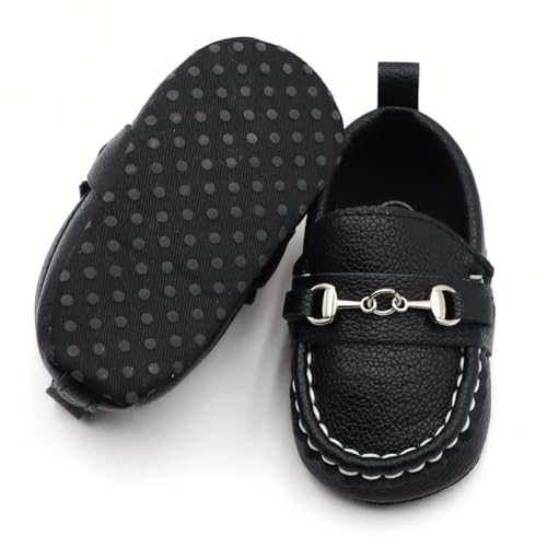 First Walking Shoes for Baby Boys Delightful Solid Color Slip-On Loafers, Lightweight, Non-Slip Flat