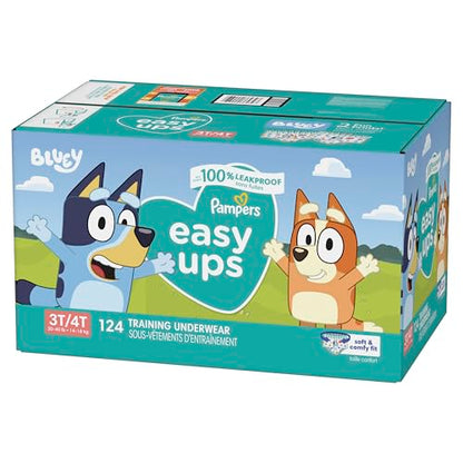 Pampers Training Pants - Easy Ups Boys & Girls Bluey - Size 4T-5T, 104 Count, Children's Potty Underwear (Packaging May Vary)