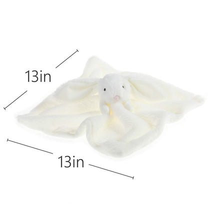 Apricot Lamb Stuffed Animals Cream Bunny Rabbit Security Blanket Infant Nursery Character Blanket Luxury Snuggler Plush Baby Lovey(Cream Bunny, 13 Inches)