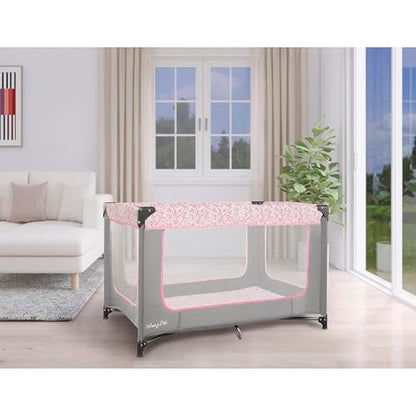 Dream On Me Zodiak Portable Playard in Navy, Lightweight, Packable and Easy Setup Baby Playard, Breathable Mesh Sides and Soft Fabric - Comes with a Removable Padded Mat