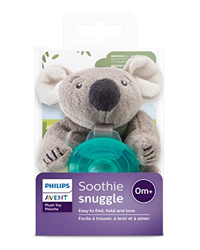 Philips AVENT Soothie Snuggle Pacifier Holder with Detachable Pacifier, 0m+, Giraffe, SCF347/01-1 Count (Pack of 1)