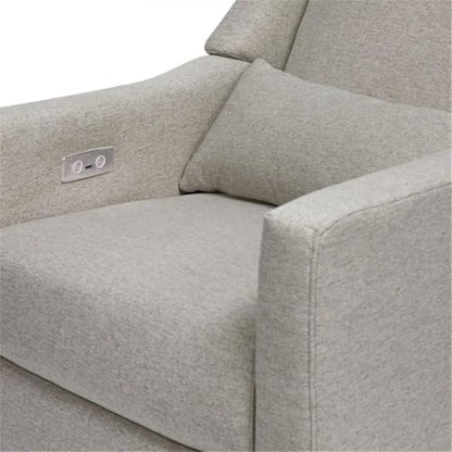 Babyletto Kiwi Electric Power Glider Recliner Nursery Chair w/ USB Ports - Water & Stain Resistant Glider Rocking Chair for Nursery - GREENGUARD Gold Certified Swivel Rocker Recliner Chair - Cream