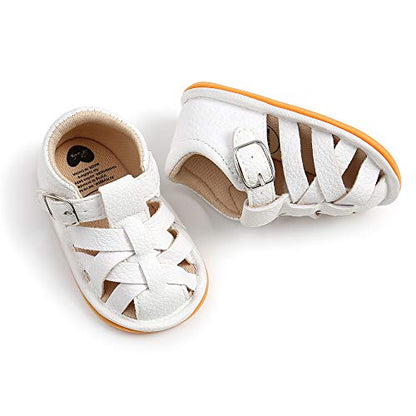 E-FAK Baby Boys Girls Summer Sandals Outdoor Beach Anti-Slip Rubber Soft Sole Newborn Toddler First Walker Shoes