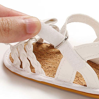 Baby Girl Sandals Summer Crib Shoes Bowknot Soft Sole Infant Girls Princess Dress Flats First Walker Shoes