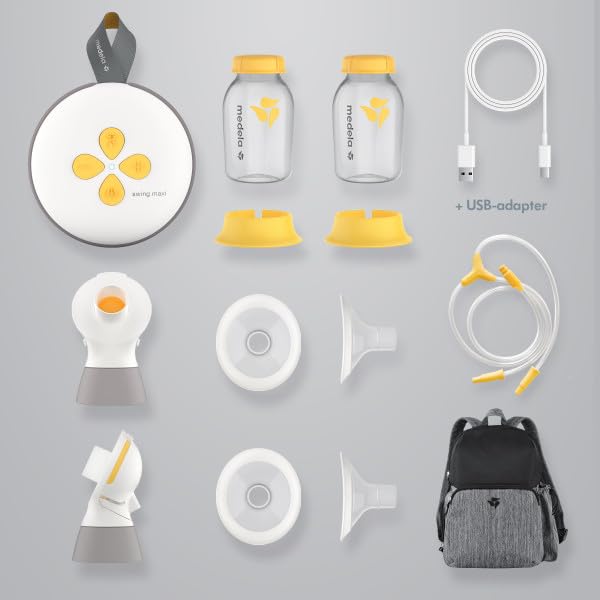 Medela Swing Maxi Pump Your Way Deluxe Bundle with Wearable in-Bra Collection Cups and PersonalFit Flex Breast Shields