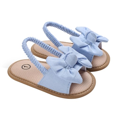 Baby Girls Bow Knot Sandals Flat Non-Slip Patchwork Princess Shoes Infant First Walking Slipper Shoes Beach Sandals