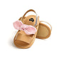 COSANKIM Infant Baby Girls Summer Sandals with Flower Soft Sole Newborn Toddler First Walker Crib Dress Shoes