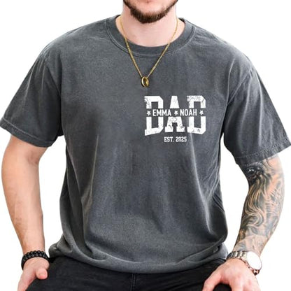 Custom Dad Shirt with Kids Names, Personalized Grandpa T-Shirt, Fathers Day Shirts, New Dad Shirt, Gift for Grandpa