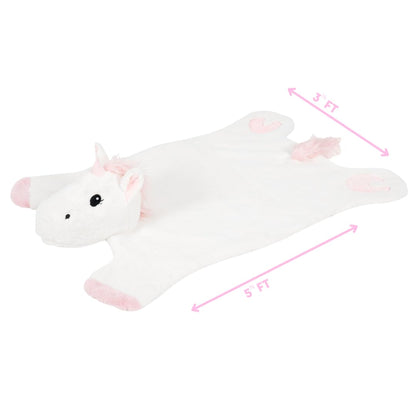 Plush PlushieRugs - Animal Rug for Kids Room, Fluffy Nursery and Fur Kids Rugs for Playroom - Big Large Stuffed Animals Irregular Shaped Rug that Works Great as Woodland Nursery Decor (Dinosaur)