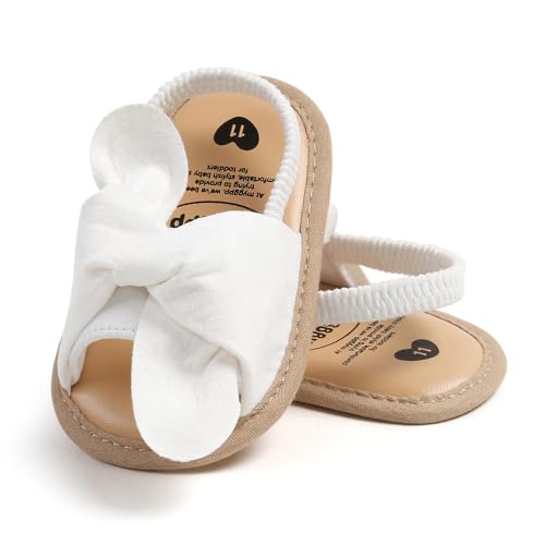 Ohwawadi Baby Boys Girls Sandals Soft Sole Summer Infant Wedding Dress Flat Shoes Beach Sandal Newborn Crib Shoes First Walkers