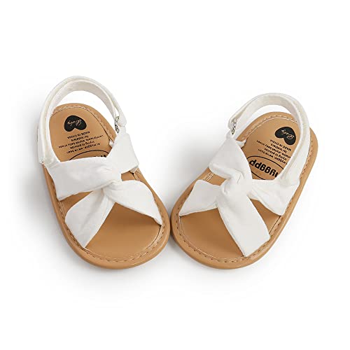Ohwawadi Baby Boys Girls Sandals Soft Sole Summer Infant Wedding Dress Flat Shoes Beach Sandal Newborn Crib Shoes First Walkers