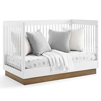 Delta Children James Acrylic 4-in-1 Convertible Crib - Greenguard Gold Certified, Midnight Grey/Acorn
