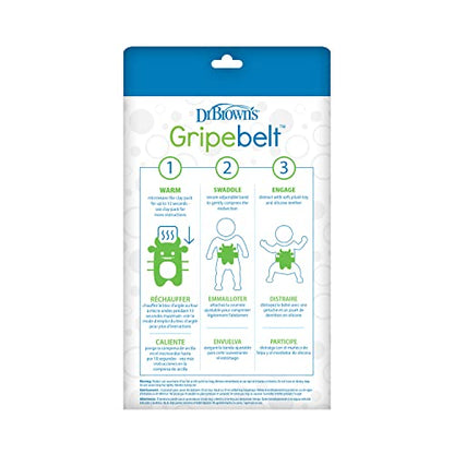 Dr. Brown's Infant Gripebelt Heated Belly Band, Soothe Baby's Tummy with Gentle Warmth and Compression, Hedgehog, 0m+